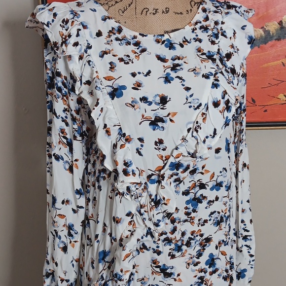 Treasure & Bond Modest Floral Midi Dress Size Small - Picture 5 of 8